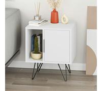 Glynn Modern Bedside Table - White
