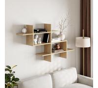 Decortie Wall-mounted Floating Shelf 22X150X82Cm Particleboard, Oak, Cream