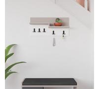 Decortie Harmon' Modern Wall-Mounted Hanger Multipurpose for Coats 65cm in White | Size: 1 Pack Decortie White 1 Pack