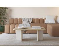 Decortie 'Hillary' Modern Rectangular Curved Corners Coffee Table 100cm in Light Oak | Size: 1 Pack Decortie Light Oak 1 Pack