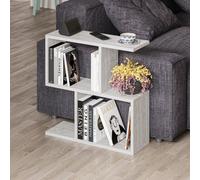 Decortie Homemania 4 Shelf Ancient White Modern Side End Table - Size: 60 x 60 x 19.5cm - Wilko