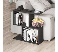 Decortie 'Homemania' Modern 4-Compartment Side Table 60cm - Open Shelf Coffee Table in Black | Size: 1 Pack Decortie Black 1 Pack