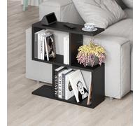 Decortie 'Homemania' Modern 4-Compartment Side Table 60cm - Open Shelf Coffee Table in Charcoal | Size: 1 Pack Decortie Charcoal 1 Pack