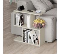 Decortie 'Homemania' Modern 4-Compartment Side Table 60cm - Open Shelf Coffee Table in Light Sand | Size: 1 Pack Decortie Light Sand 1 Pack