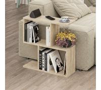 Decortie 'Homemania' Modern 4-Compartment Side Table 60cm - Open Shelf Coffee Table in Light Stone | Size: 1 Pack Decortie Light Stone 1 Pack