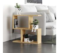 Decortie 'Homemania' Modern 4-Compartment Side Table 60cm - Open Shelf Coffee Table in Natural | Size: 1 Pack Decortie Natural 1 Pack