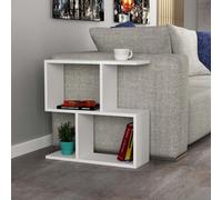 Decortie 'Homemania' Modern 4-Compartment Side Table 60cm - Open Shelf Coffee Table in White | Size: 1 Pack Decortie White 1 Pack