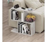 Decortie End Table Versatile Design 19.5X60X60Cm Particleboard Gold Marble Effect, Gold