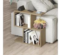 Decortie Homemania Modern Side End Coffee Table Side End Multipurpose H 60cm 5 Tier - Natural Oak