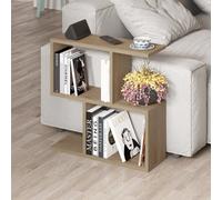 Decortie End Table Versatile Design 19.5X60X60Cm Particleboard Natural Oak, Brown