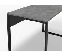 Decortie Inna Modern Work Table Lotus with Sturdy Metal Legs Particle Board Industrial Desk Width 110cm - Retro Grey