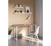 Decortie Inna' Modern Work Table with Sturdy Black Metal Legs 110cm in Natural | Size: 1 Pack Decortie Natural 1 Pack