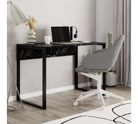 Decortie Inna' Modern Work Table with Sturdy Black Metal Legs 110cm | Size: 1 Pack Decortie Black 1 Pack
