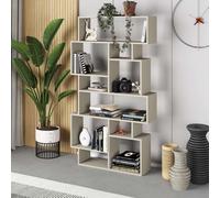 Karmato' Modern Bookcase Display Unit 168.5cm Decortie Beige 2 Pack