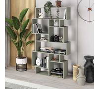 Decortie Bookcase Shelving Unit 25.5X96X168.5Cm Wall-mounted, Particleboard, Ash Green, Green