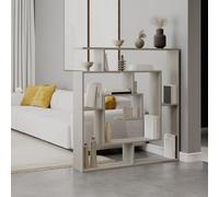 Decortie Labirent Modern Bookcase Display Unit Room Separator Ash Green Medium 129(H)Cm