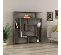 Decortie Labirent Modern Bookcase Display Unit Room Separator Dark Coffee Oak Effect Medium 129Cm