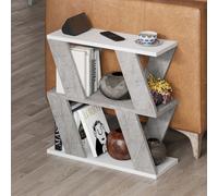 Decortie Lazena Modern 3-Tier Slim Side Coffee Table 60Cm Multipurpose White, Gold Marble Effect Living Room H 55Cm