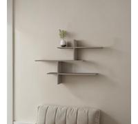 Leo' Modern Floating Shelf Wall Mounted 123cm Width Decortie Grey 1 Pack