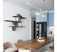 Leo' Modern Floating Shelf Wall Mounted 123cm Width Decortie Dark Grey 1 Pack