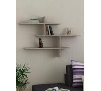 Decortie Leo Modern Three Tier Floating Wall Shelf - White