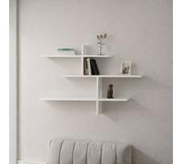 Decortie Leo White 3-Tier Floating Wall Shelf 80Cm - Modern Display Bookcase
