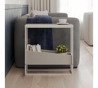 Decortie Lido End Table With Angled Open Storage Sandstone 60 X 22 X 60 Cm