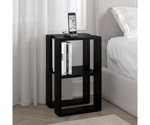 Decortie Lonie Modern Slim Bedside Table Nightstand 34Cm Bedroom Black H 55Cm