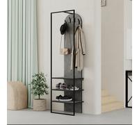 Decortie Modern Archy Hall Stand Coat Rack Hall Tree Stand With Shoe Rack For Hallway, Entrance Hall 180(H)Cm Retro Grey