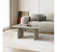 Decortie 'Pietra' Japandi Style Modern Coffee Table 100cm in Beige | Size: 1 Pack Decortie Beige 1 Pack