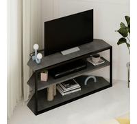 Decortie Modern Echo Tv Unit Versatile Design With Metal Frame Shelf Media Centre 98Cm Retro Grey