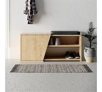 Decortie Modern Fiona Shoe Bench With Storage Space Up To 6 Pair Shoes 104.6(W)Cm Oak