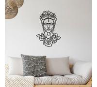Decortie Modern Frida Metal Art Wall Home Decorative Ornament, Black