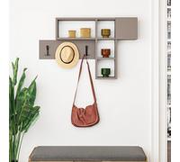 Decortie Modern Game Hanger Coat Rack Coat Stand Wall-Mounted Mocha Grey