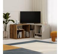 Glis' Modern Corner TV Unit for TVs Up to 35 Inches Decortie Dark Brown 1 Pack