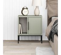 Decortie Glynn' Modern Bedside Table 48cm with Black Metal U Legs in Green | Size: 1 Pack Decortie Green 1 Pack