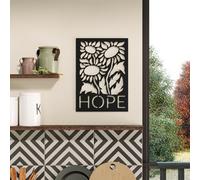 Decortie Modern 'Hope' Metal Art Wall Home Decorative Ornament in Black Decortie Black