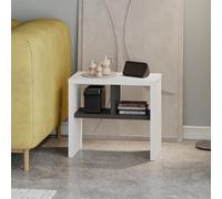 Decortie Side End Table 29.5X50X45Cm Particleboard White, Anthracite Grey, Multi
