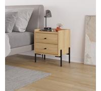 Decortie Malta' Modern Nightstand with 2 Drawers 48.6cm in Natural | Size: 1 Pack Decortie Natural 1 Pack
