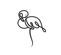 Decortie Modern Metal Wall Art Flamingo Theme Home Ornament Decorative Minimalist Design Hanging Wall Sculpture, Black