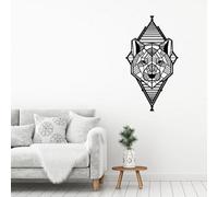 Decortie Modern Metal Wall Art Geo Wild Theme Home Ornament Decorative Minimalist Design Hanging Wall Sculpture, Black