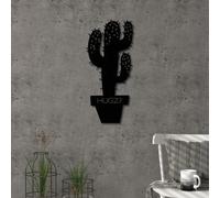 Hugz Theme Wall Art Metal Decorative Object - Black - Black