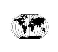 Decortie Modern Metal Wall Art Meridian Theme Home Ornament Decorative Minimalist Design Hanging Wall Sculpture, Black