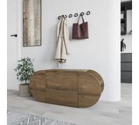 Pozy Modern Shoe Storage Bench - Dark Oak Effect