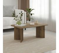 Decortie 'Sam' Modern Radius Rectangular Coffee Table 100cm in Dark Brown | Size: 1 Pack Decortie Dark Brown 1 Pack