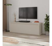 Decortie Modern Tv Stand Unit Media Centre Tv Cabinet 120Cm 2 Door Storage Soft-Close Drop-Down Sandstone