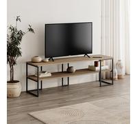 Decortie Black Friday' Modern TV Unit 140cm Open Shelf Metal Frame for 55" TVs in Brown | Size: 1 Pack Decortie Brown 1 Pack