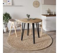 Decortie Xana' Round Dining Table 90x77.5cm 4 Seater in Brown | Size: 2 Pack Decortie Brown 2 Pack