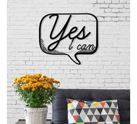 Decortie Modern "yes" Black Metal Wall Art Hanging Ornament