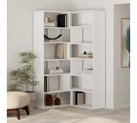 Molly Modern Corner Multipurpose Bookcase Unit No.4 - White
